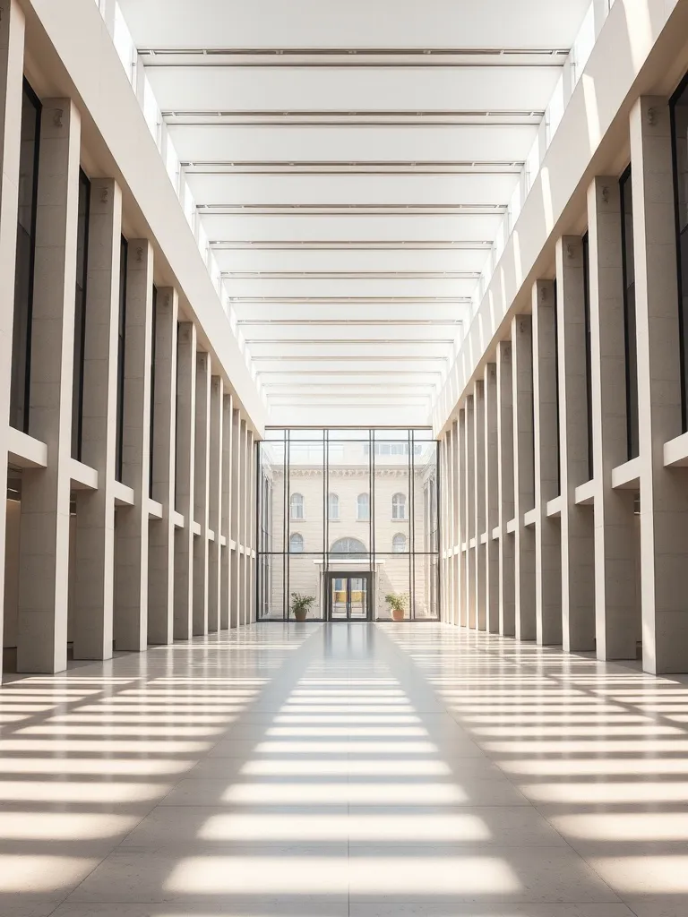 A minimalist, high-quality architectural photo of a modern H